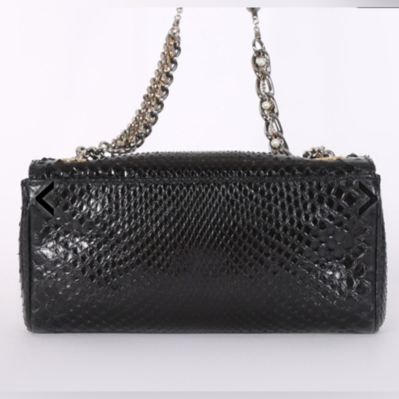 Dolce & Gabbana Black Python Ms Charles Flap Bag | 3 tone strap shoulder bag - Picture 6 of 13